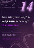 They like you enough to keep you, not enough to claim you.