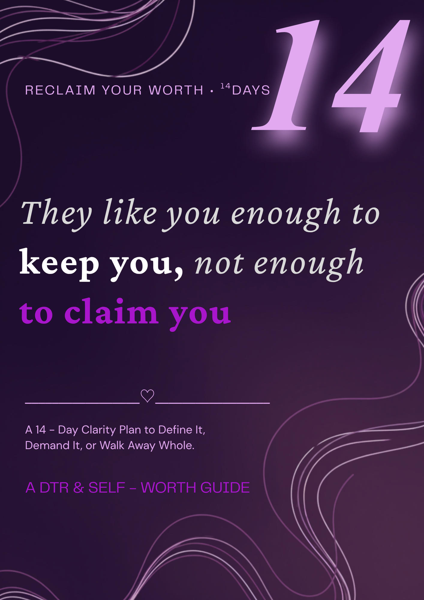 They like you enough to keep you, not enough to claim you.